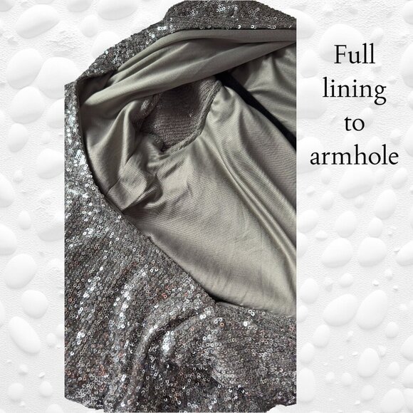 Gorgeous 'Rock & Shine" Reitmans Silver Sequin Crossover Top – XS/S – NWOT - Picture 7 of 10